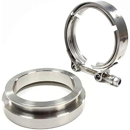 Picture of GTR/GT55 Exhaust VBand INLET Clamp and Flange 4.25" (STAINLESS STEEL) 